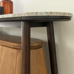 Buffet en bois d'acacia et marbre Simon