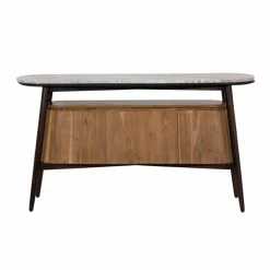 Buffet en bois d'acacia et marbre Simon