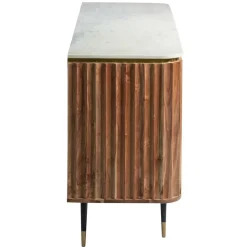 Buffet en bois d'acacia et marbre blanc Judith