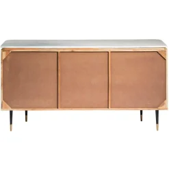 Buffet en bois d'acacia et marbre blanc Judith