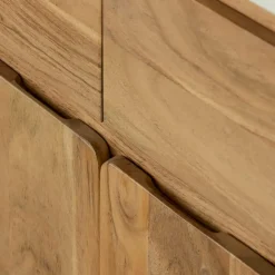 Buffet en bois d'acacia et en marbre blanc Rick