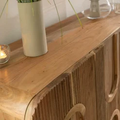 Buffet en bois d'acacia foncé Tilio