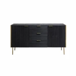 Buffet en bois de manguier et métal doré Ange