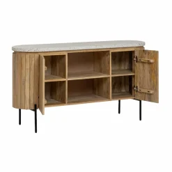 Buffet en bois de manguier et terrazzo Lou