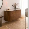Buffet en bois de manguier et marbre Sienne