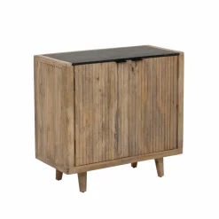 Buffet en bois de manguier et marbre noir Riley