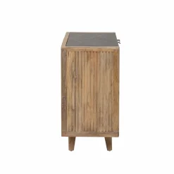 Buffet en bois de manguier et marbre noir Riley