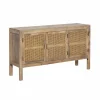 Buffet en bois de manguier et cannage Julietta