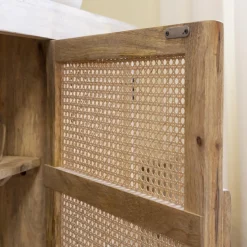 Buffet en bois de manguier et cannage Julietta