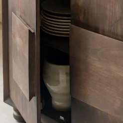 Buffet en bois de manguier foncé Hestia
