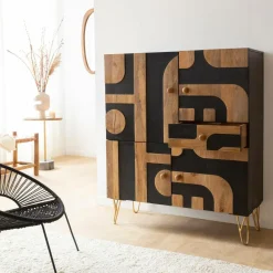 Buffet en bois de manguier et métal Colombine