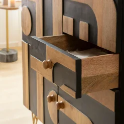 Buffet en bois de manguier et métal Colombine