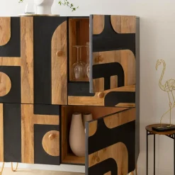 Buffet en bois de manguier et métal Colombine