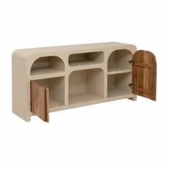 Buffet en bois effet béton et bois d'acacia Dalva