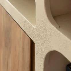 Buffet en bois effet béton et bois d'acacia Dalva