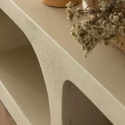 Buffet en bois effet béton et bois d'acacia Dalva