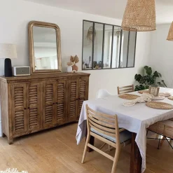 Buffet en bois recyclé 6 portes Aubin