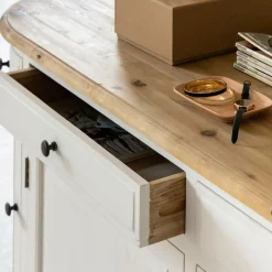 Buffet en bois recyclé blanchi 180 cm Garance