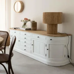 Buffet en bois recyclé blanchi 225 cm Garance