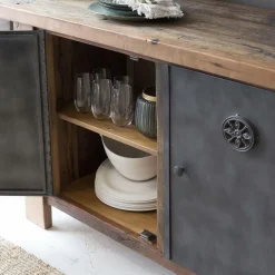 Buffet en bois recyclé et métal Hector