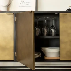 Buffet en laiton et métal Janelle