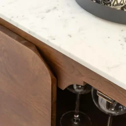 Buffet en marbre et bois de manguier Sienne