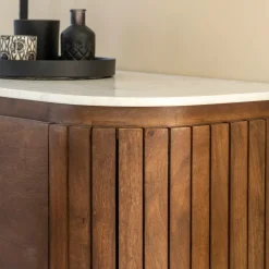 Buffet en marbre et bois de manguier Sienne