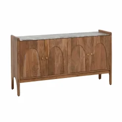 Buffet en marbre et bois d'acacia Calix