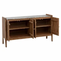 Buffet en marbre et bois d'acacia Calix