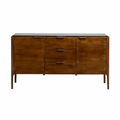 Buffet en marbre noir et bois de manguier Roch