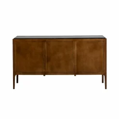 Buffet en marbre noir et bois de manguier Roch