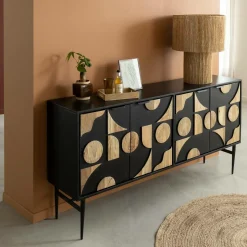 Buffet en métal et bois de manguier Metinna