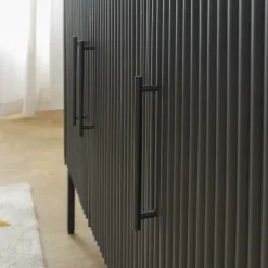 Buffet en métal et marbre blanc Mona