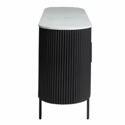 Buffet en métal et marbre blanc Mona