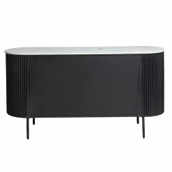 Buffet en métal et marbre blanc Mona