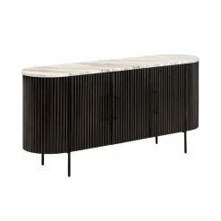 Buffet en métal et marbre Alfred