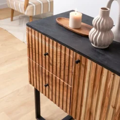 Buffet haut en bois d'acacia et métal Pippa