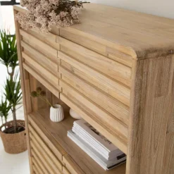 Buffet haut en bois d'acacia Marin