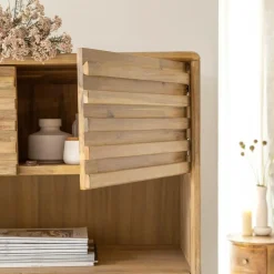 Buffet haut en bois d'acacia Marin