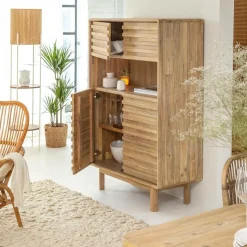 Buffet haut en bois d'acacia Marin