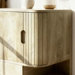 Buffet haut en bois de manguier clair Yoni