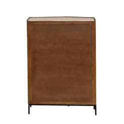 Buffet haut en bois de manguier et travertin Azure