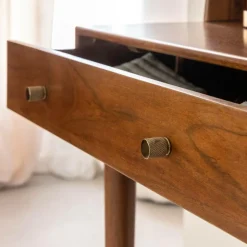 Bureau en bois d'acacia et métal Emiel