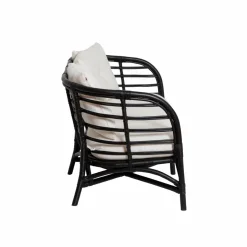 Canapé en rotin noir 2 places Anissa