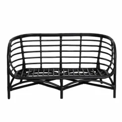 Canapé en rotin noir 2 places Anissa