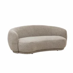 Canapé en tissu bouclette gris 3 places Maddy