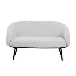 Canapé en tissu bouclette écru Filipa