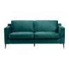 Canapé en velours bleu 3 places Rio