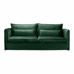 Canapé en velours vert 3 places Madrid