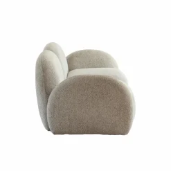 Canapé modulable 2 places en tissu bouclette gris Calya